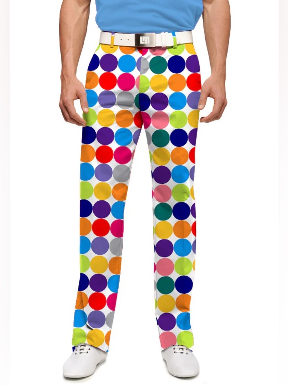 Loudmouth Fairway Disco Balls White Men's Pants